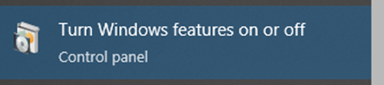 Turn Windows features on or off